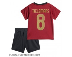 Belgicko Youri Tielemans #8 Domáci Detský futbalový dres ME 2024 Krátky Rukáv (+ trenírky)